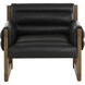 Ferguson Vintage Black Night Leather Lounge Chair